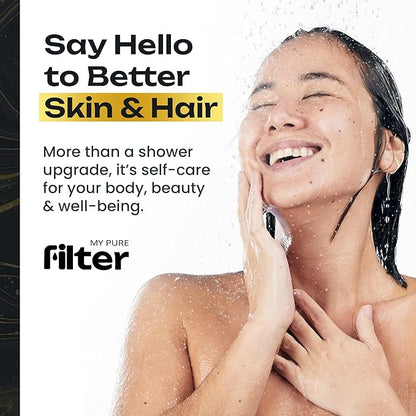 Shower With Internal Filter – High-Pressure Water Softener for Hard Water – Leaves Hair Feeling Fresh and Easy to Comb – Silver – Includes Replaceable Filter and Easy-Install Kit – My Purefilter